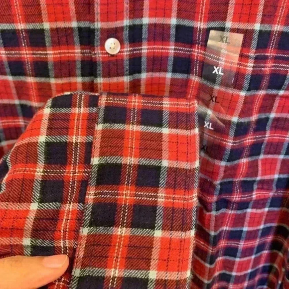 Mens Club Room Flannel Plaid Button Down Shirt Size XL NWT -B2 - Picture 4 of 6